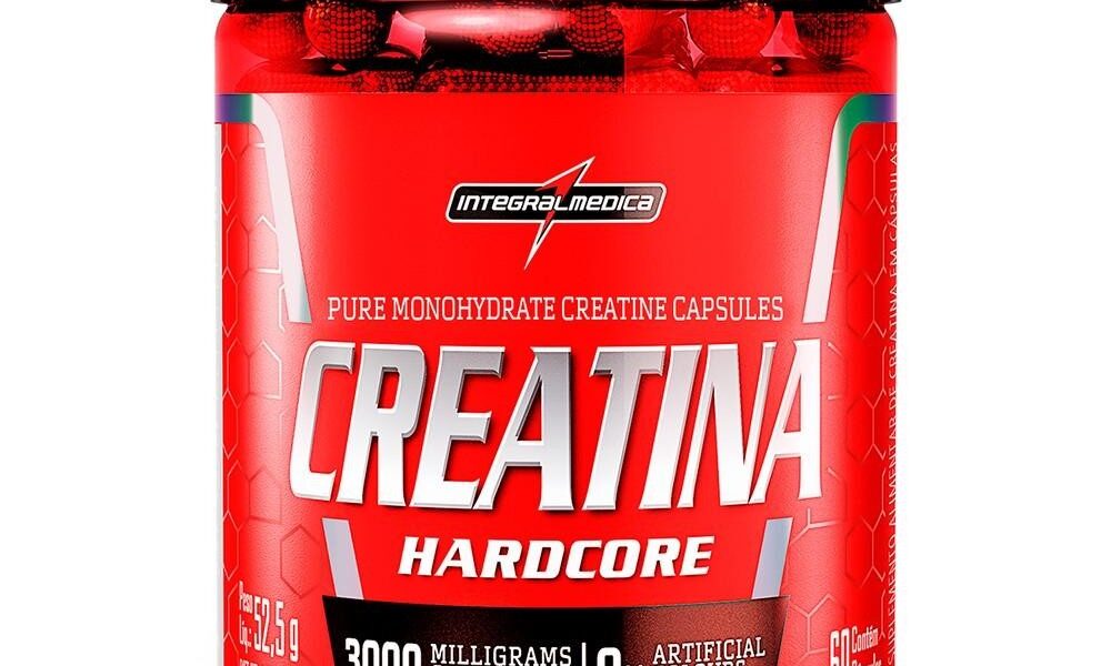 Integralmedica - Creatina em Cápsulas Hardcore - 100% Pura e Monohidratada - 60 Cápsulas
