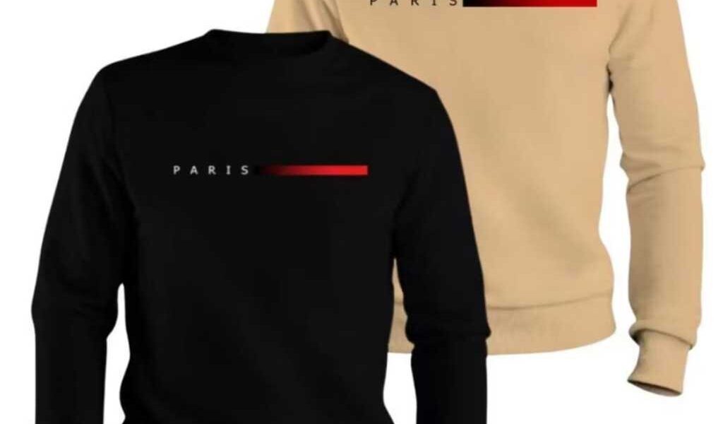 kit 2 Moletom Masculino Gola Redonda Flanelado Blusa De Frio Unissex Algodão Casaco Oferta