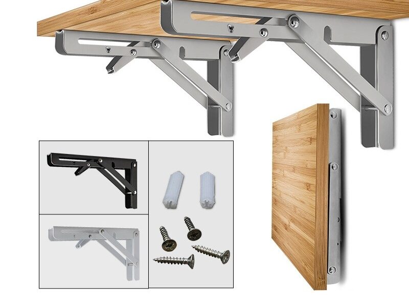 Kit 2 Suporte Dobravel Mao Francesa Retrátil Dobrável Reforçada Tampo para Mesa Varios tamanhos