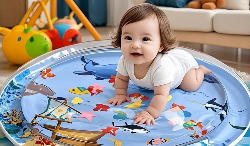 tapete do jogo da água do bebê - água inflável para bebê infantil,Tapete inflável para centro atividades para bebês