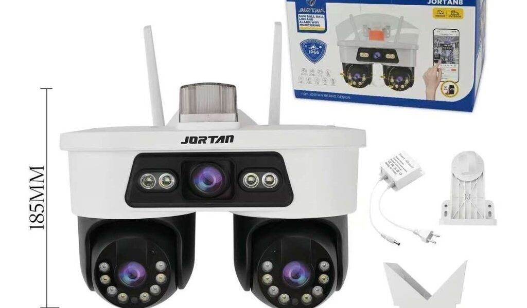 Câmera de vigilância Wi-Fi externa, 3 lentes, zoom óptico, reconhecimento humano e animal por IA, à prova d'água IP66