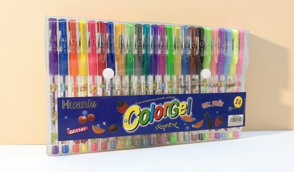 Caneta Gel Colorgel Canetinhas Coloridas Perfumadas Glitter Kit 12/24 Cores