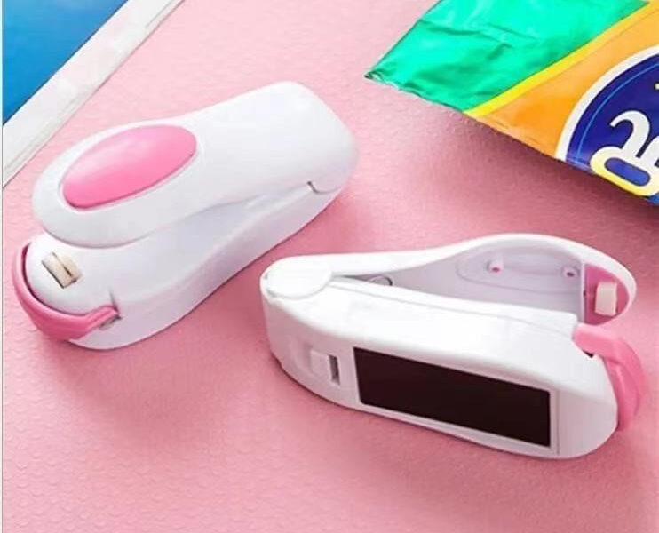 Mini Máquina Portátil Seladora Plástico Para Cozinha Sela Rapidamente Suas Embalagens Plásticas