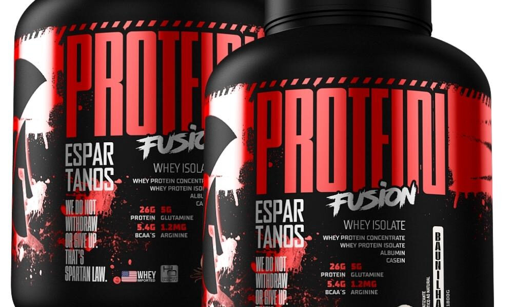 Kit 2x Protein Fusion Whey Protein Isolado 1800g Espartanos - Suplementos Massa Muscular