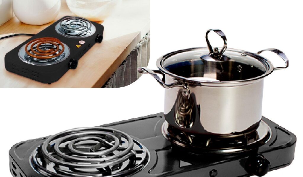 Fogão Fogareiro Elétrico Cooktop Camping 2000 Watts 2 Bocas Linha Premium