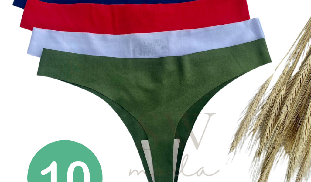 Kit 10 Calcinhas Fio Dental Sem Costura Com Corte a Laser Não Marca