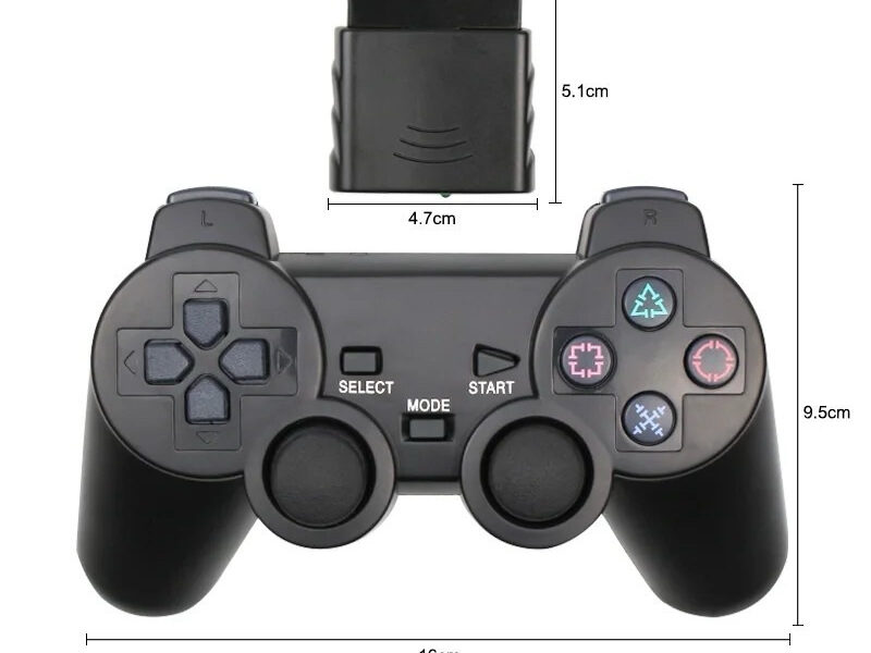 Controle Ps2 Sem/com Fio Playstation 2 Joystick Play2