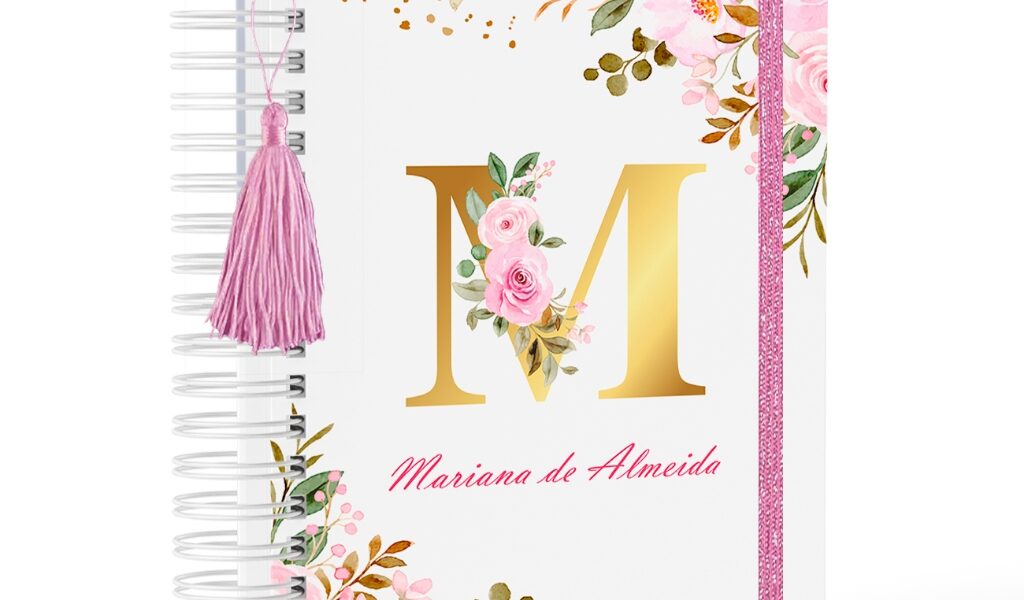 Agenda 2026 Personalizada Alfabeto com Flores com Nome