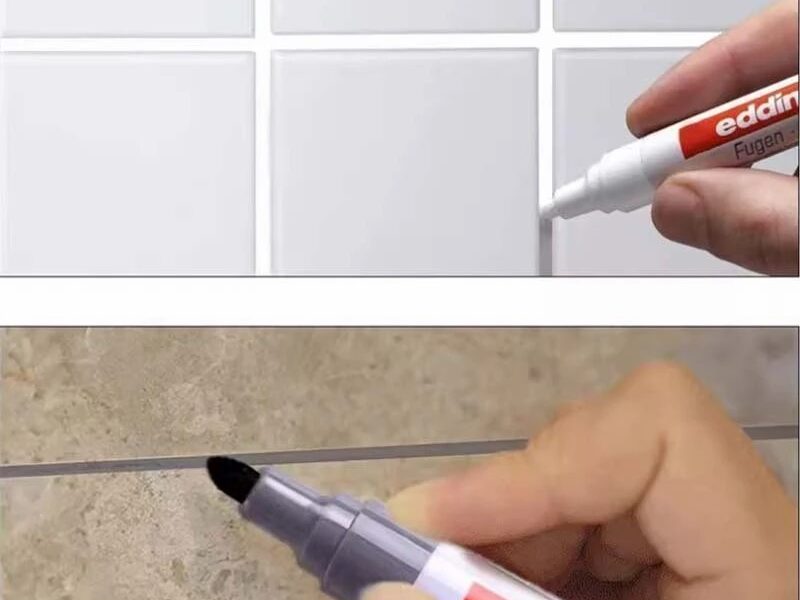 Caneta Reparadora para Rejunte Branco de Azulejo / Agentes Preenchedores Impermeáveis para Parede/Porcelana/Banheiro