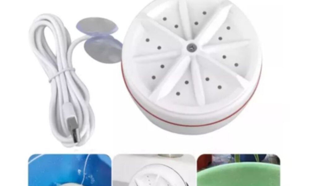 Mini máquina de lavar roupas toalhas no balde portátil branca - 3XZ STORE