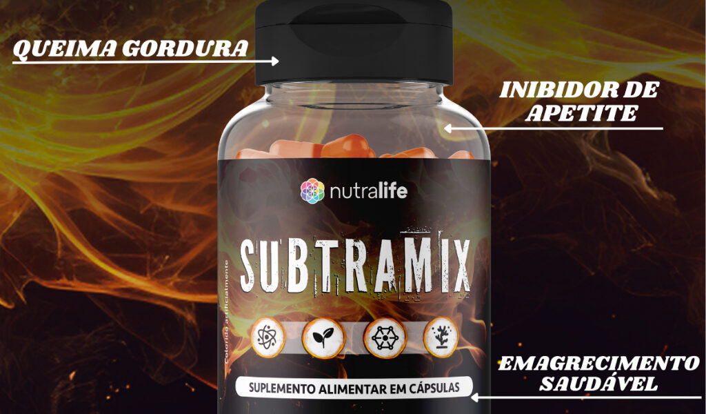 Subtramix Psyllium Espirulina Quitosana Cromo 60 Cápsulas 500mg 100% Natural Nutralife