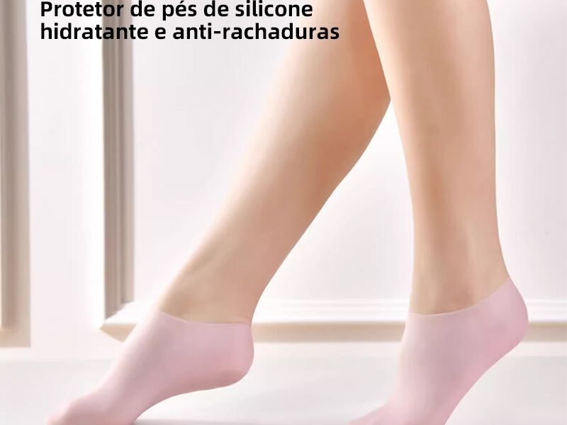 2 Pcs Meias De Silicone Para O Cuidado Dos Pés Gel Hidratante Anti-Rachaduras Removedor De Pele Morta