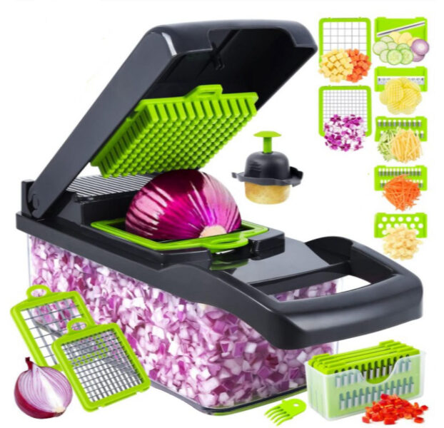 Conjunto Cortador De Legumes 14 Ou 16 Em 1 Multifuncional Fatiador De Vegetais