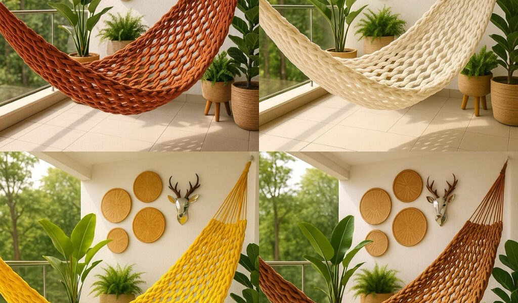 Rede De Dormir Casal Descanso Trançada Em Algodão