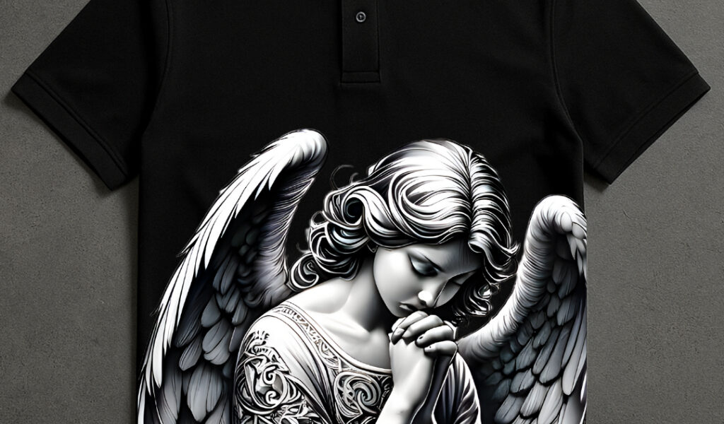 Camisa Polo Angelical Seraphim de Manga Curta Masculina, Casual