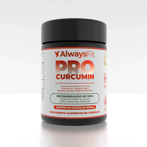 ProCurcumin C3 Complex ® - Curcumina (Cúrcuma), Vitamina D3, K2, Magnésio, Colágeno - 60 Caps - 1 Und AlwaysFit
