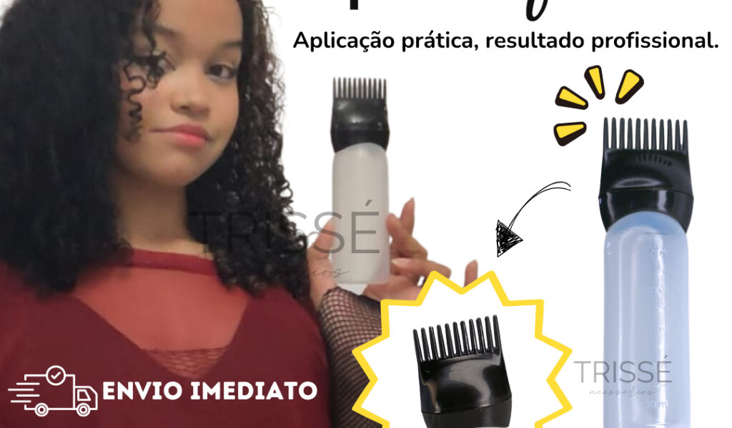 Aplicafácil frasco aplicador de química tintura creme óleo para cabelo uso doméstico e profissional