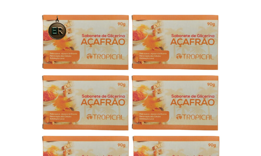 Sabonete em Barra de Açafrão/Cúrcuma Antioxidante Tropical Cosmeticos Kit com várias unidades