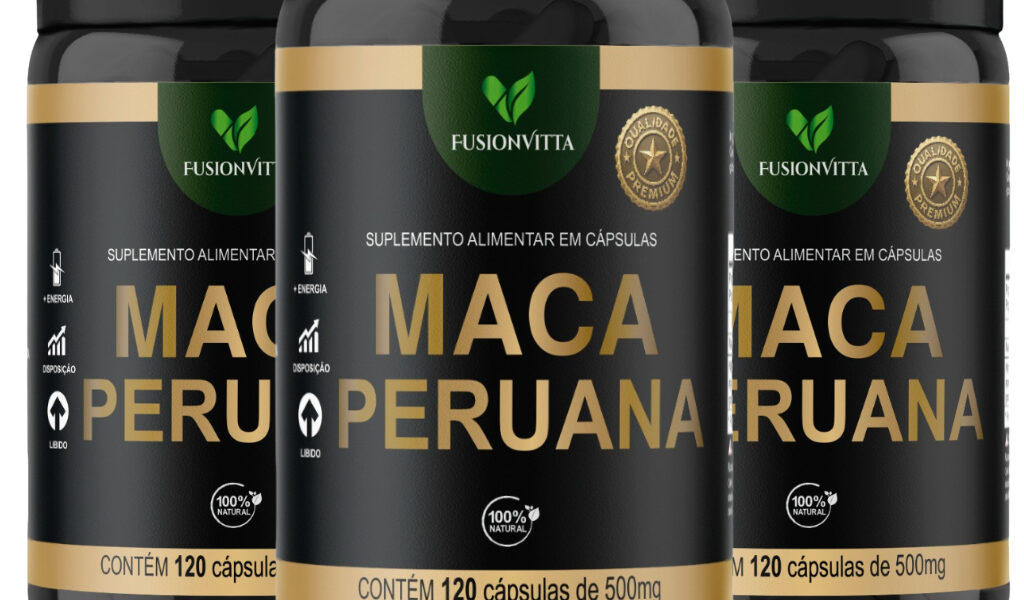 Kit Com 3 Maca Peruana 120 Capsulas 500mg FusionVitta