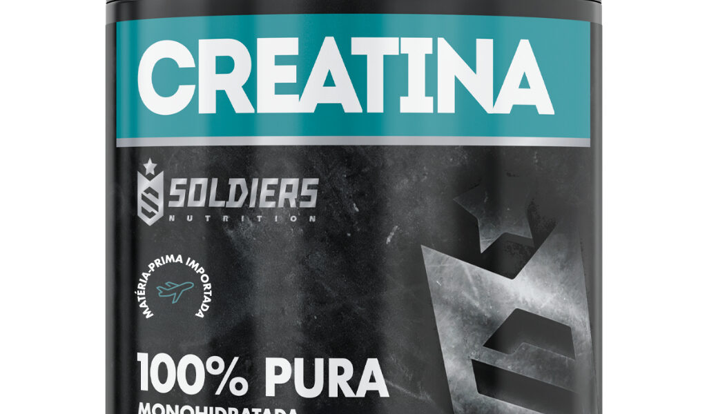 Creatina Monohidratada Pote 300g 100% Pura Importada Soldiers Nutrition Suplemento Performance Muscular Força