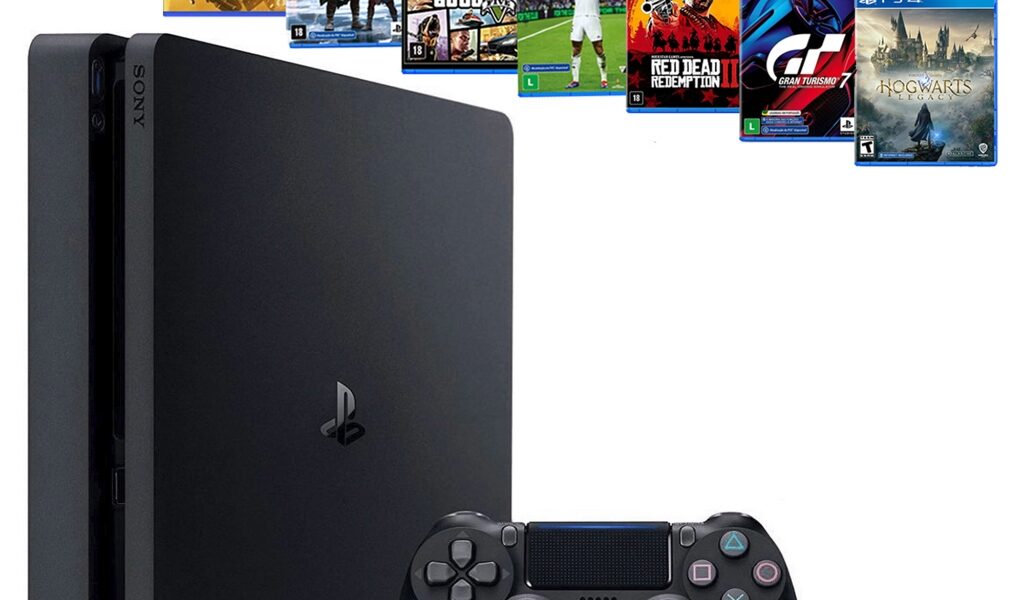 Sony Playstation 4 1000gb Ps4 Slim + Ea Fc Fifa 25 + God Raganarok + Gta 5 + Mkt 11