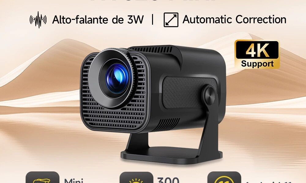 Atualizado Projetor Smart HY320 HY300 Android Full HD 1920x1080 Bluetooth Wi-fi