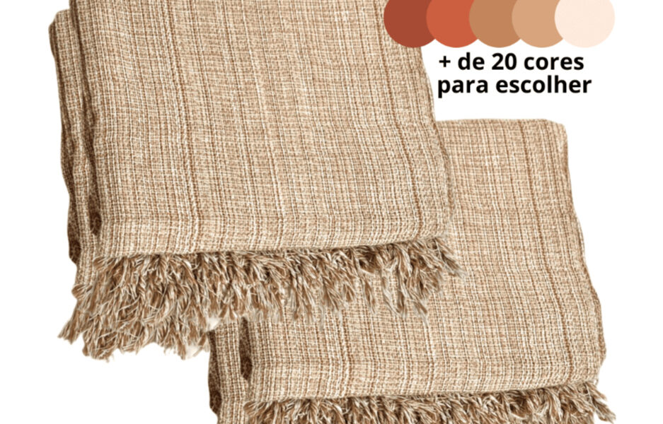 Kit 2 Mantas Decorativas Para Sofá Luxuosa Tamanho 210X120 Tecido 100% Algodão Casa Nova Elegante