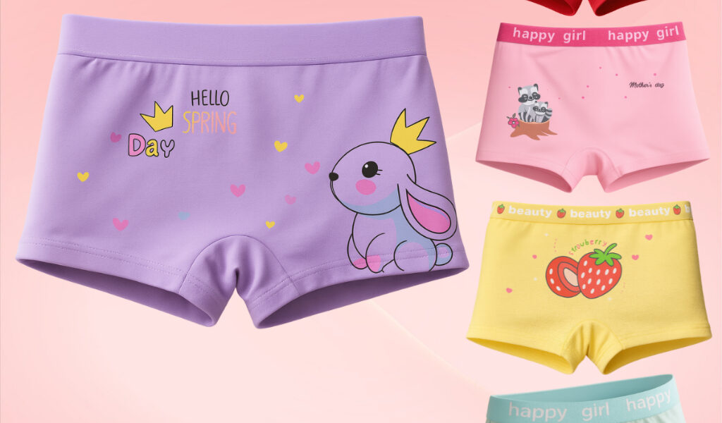 Kit com 10 Calcinha Importada box Shortinho Infantil menina Estampada Tam 02 a 10 Anos