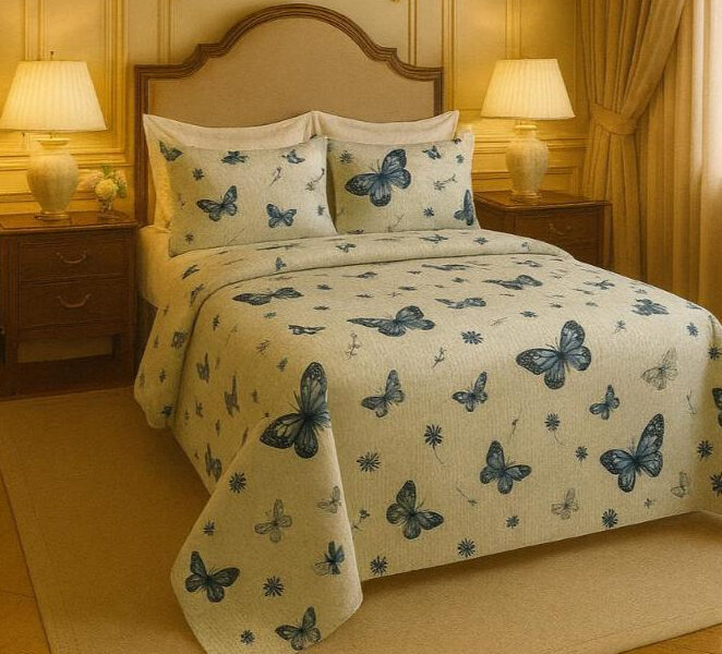 Kit Colcha Cobre Leito Casal Queen King 3 Peças Alto Padrão