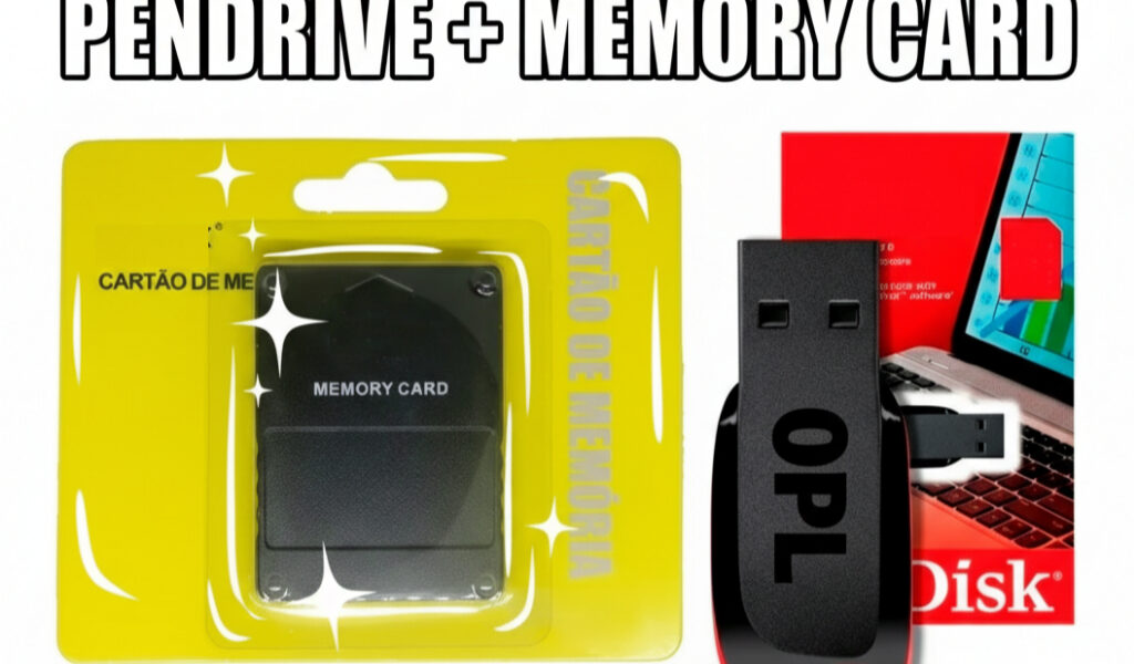 Opl Memory Card + Pendrive 64gb | Ps2 Fat e Slim
