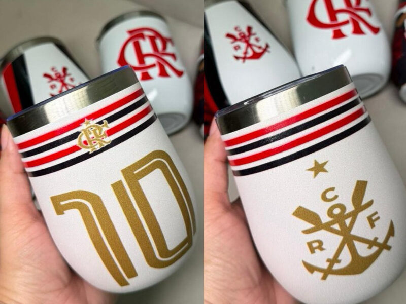 Copo inox personalizado térmico 360ml bebida gelada, térmico e estampa vibrante, brinde corporativo, presente, drinks