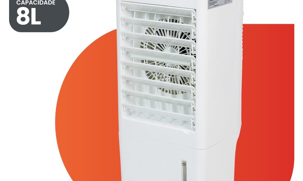 Climatizador de Ar Frio Portátil Umidificador Zellox Slim ZLX-8 4 em 1 110V