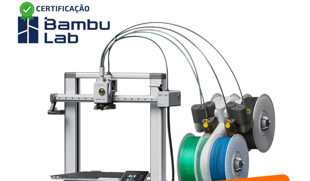 Impressora 3D Bambu Lab A1 Combo + 3 Cursos