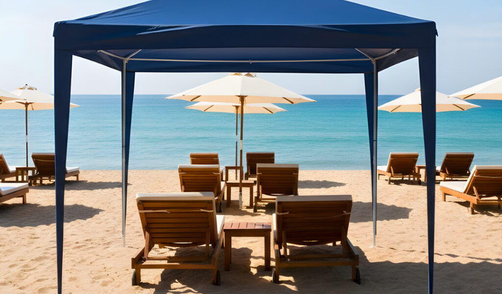 Tenda Gazebo Toldo 3x3m Sanfonada Reforçada Aço E Alumínio Eagle Force Azul Garagem Eventos Feira