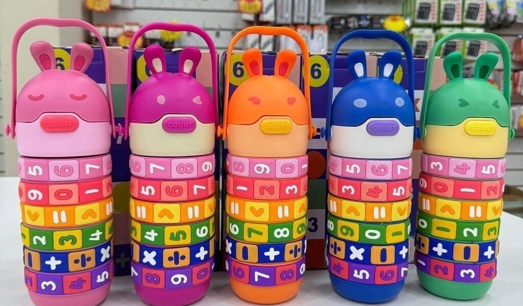 Garrafa De Água Infantil Interativa Educacional Com Cores E Tabuada Números E Contas interativa De Contas Giratórias