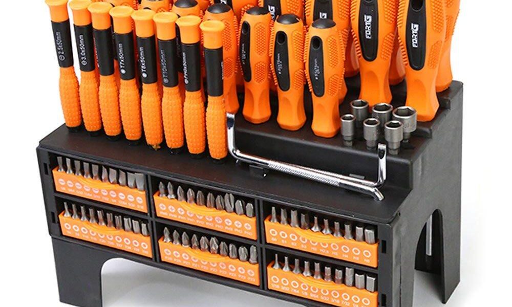 Jogo Conjunto 100 Peças Chaves de Fenda Phillips Bits Pontas Magnetizadas FortG