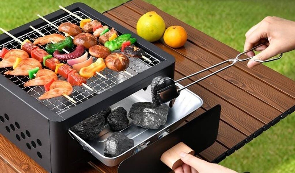 Churrasqueira À Carvão Portátil Ferro / Acampamentos / Churrasco ao Ar Livre COR ALEATORIO