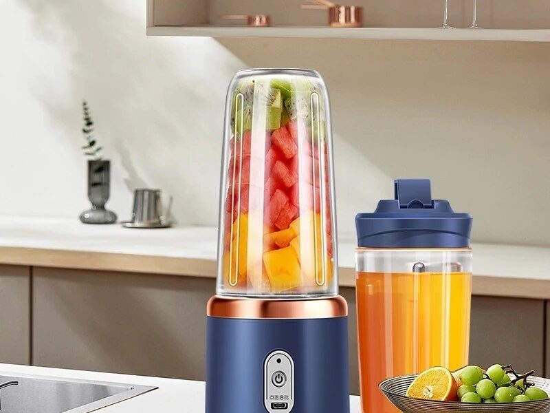 400ML Espremedor Elétrico Mini Liquidificador Portátil 6 Lâminas De Suco De Alimentos Misturador