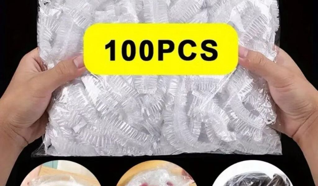 KIT 300 Tampa De Plástico Descartável Para Alimento