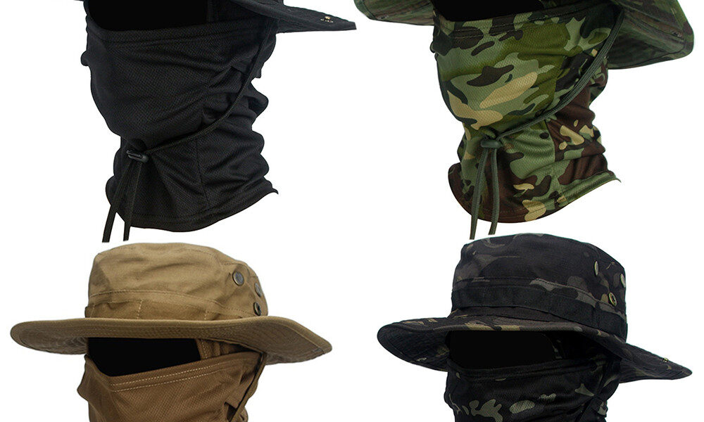 Boonie Chapéu Balaclava Terno Dobrável Macio Proteção Solar Boné De Pesca Respirável Pescador Ao Ar Livre Caça Largo Pro