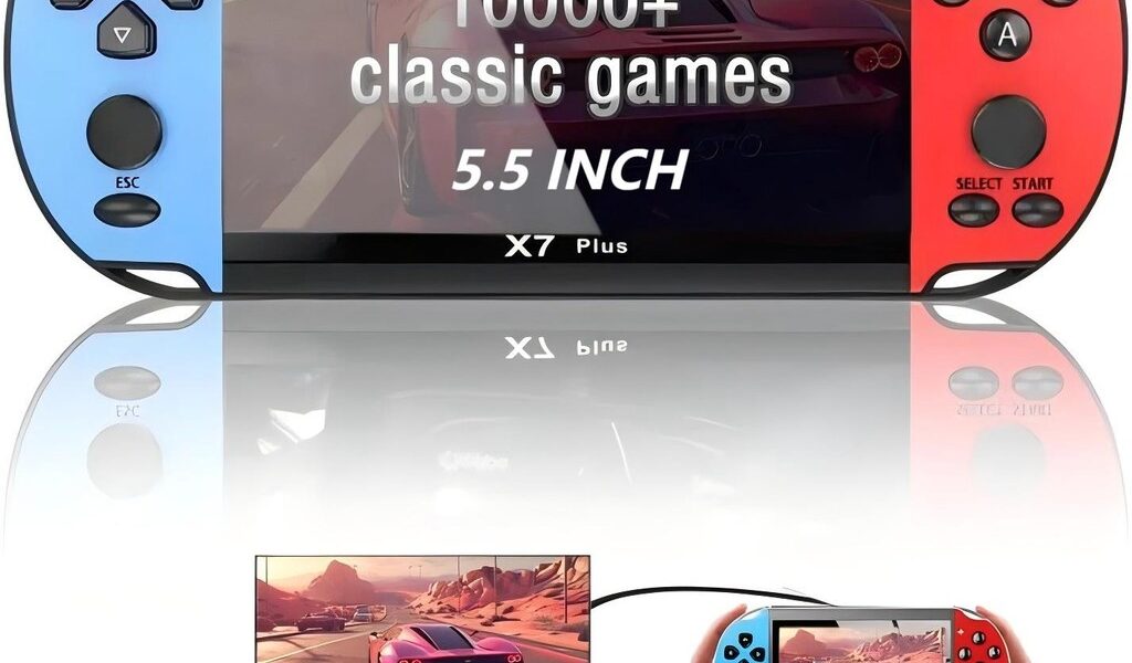Videogame Portatil X7 PLUS Tela 5.5"/LH-5 6.5"/A-8290 4.8" PSP +5000 Jogos Retro 16GB,Console de Mão Memoria Expansivel