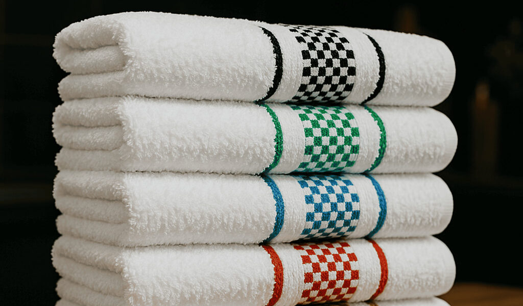 Kit 6 Panos de Prato Copa Jacquard Atoalhado Toalha De Cozinha 100% Algodão