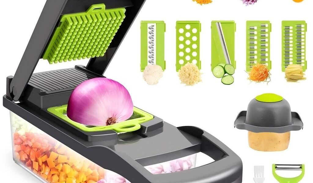 Cortador, Fatiador e Ralador Manual Multifuncional De Legumes e Alimentos (12 funções)