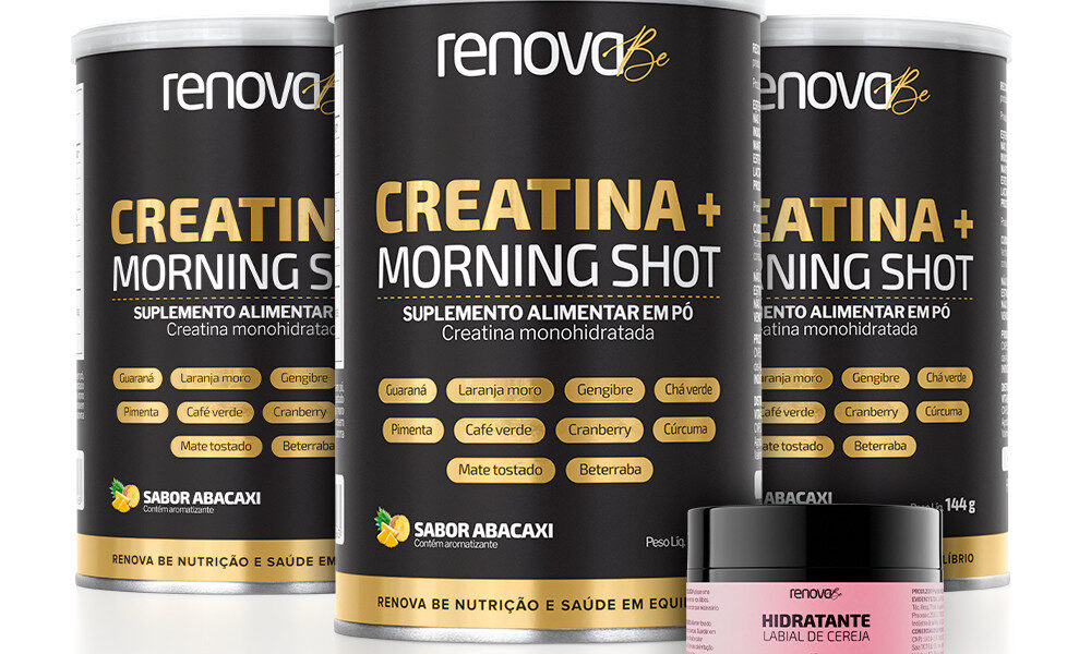 3 Potes Creatina + Morning Shot - Renova Be