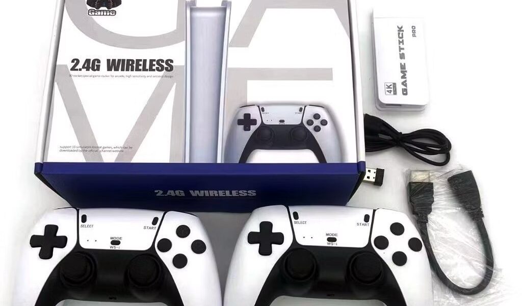 GameStick Retrô M15 PRO 4K Lançamento 64GB 20 mil Jogos Retrô Clássicos 2 Controles Sem Fio