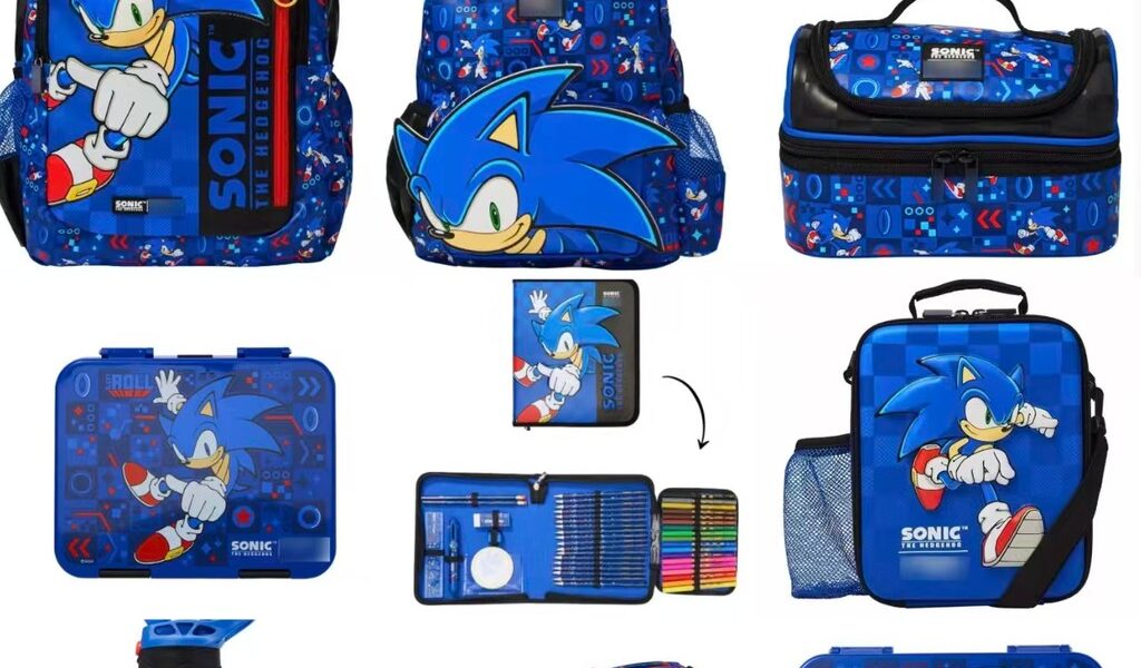 Austrália Sonic Mochila escolar infantil para estudantes da escola primária Mochila de desenho animado Bolsa de descompr