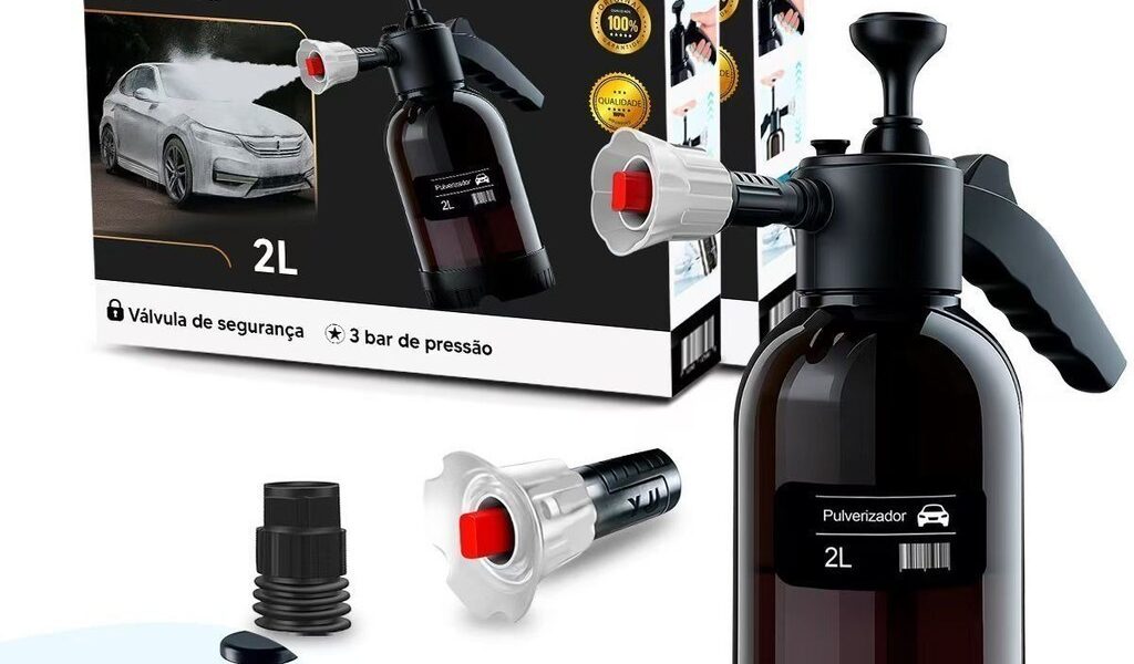 Pulverizador De Espuma Manual Automotivo 2l Alta Pressão Lavagem de moto Aplicador de espuma