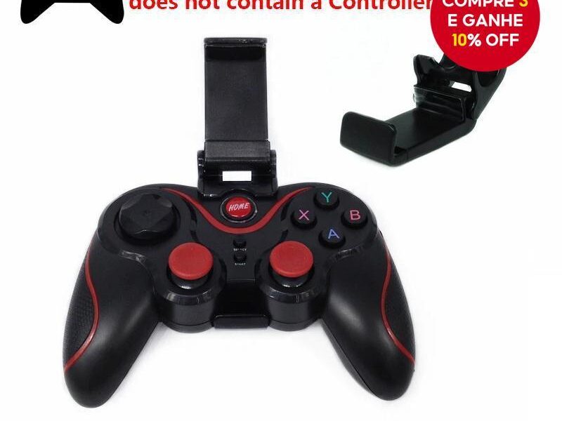 T3 X3 Joystick Sem Fio Gamepad Titular Clipe De Controlador De Jogos Para PS3/PC Android Smartphone Suporte