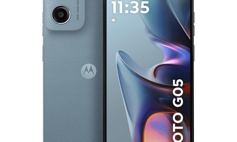 Smartphone Motorola Moto G05 4G 128GB 4GB RAM Câmera Traseira 50MP Frontal 8MP 6.7" Cinza Vegan Leather