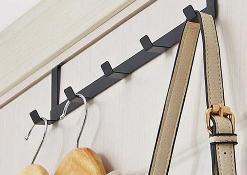 Suporte Gancho Cabide 6,3x7,5x29cm Organizador Para Porta Organizadores 5 Ganchos Pendurar Multiuso